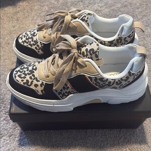 Lulus Athletic Leopard Print Sneakers